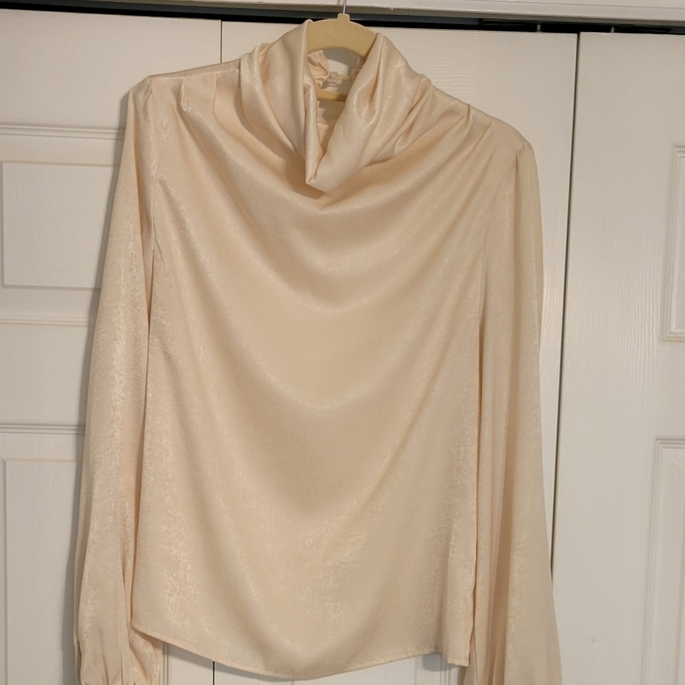 Cream dressy blouse